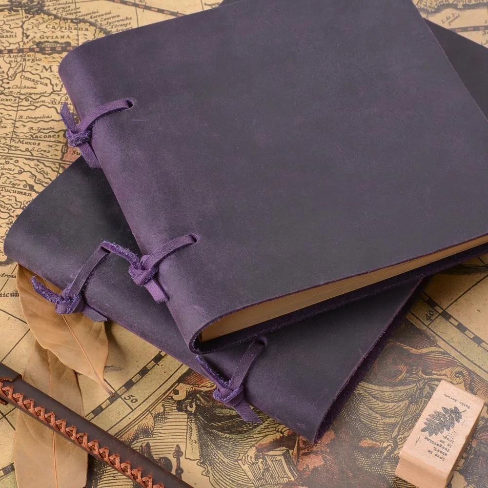 Handmade Genuine Leather Notebook Rustic Diary Journal Crazy Horse Leather Cover Environmental Paper Vintage Memo Notepad Handmade Genuine Leather Notebook Rustic Diary Journal Crazy Horse Leather Cover Environmental Paper Vintage Memo Notepad