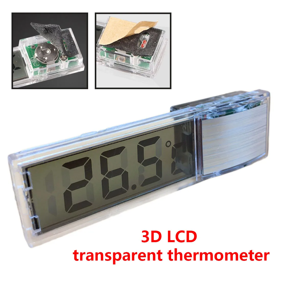 

Crystal Glass Shell 3D Digital Electronic Aquarium Thermometer Fish Tank Temp Meter Temperature Control Equipment
