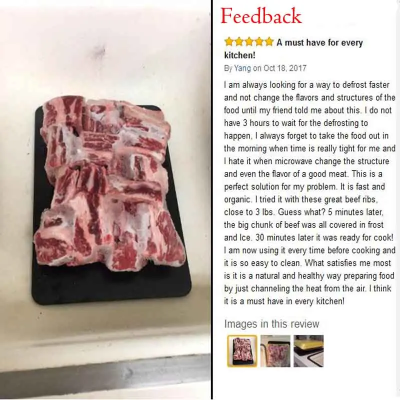 Meijuner Fast Defrosting Tray Thaw Frozen Food Meat Fruit Quick Defrosting Plate Board Defrost Kitchen Gadget Tool Meijuner Fast Defrosting Tray Thaw Frozen Food Meat Fruit Quick Defrosting Plate Board Defrost Kitchen Gadget Tool