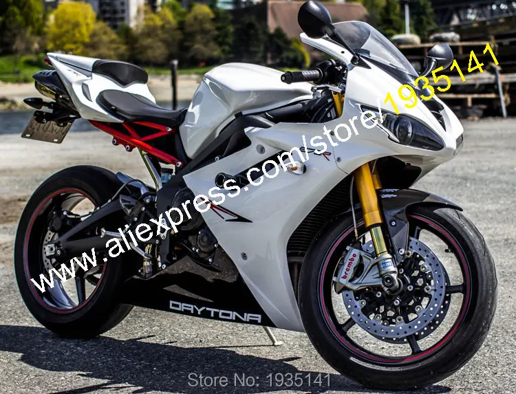 Для Triumph Daytona 675 2009-2012 ABS части Daytona675 09 10 11 12 черный белый Sportbike обтекатель(литье под давлением