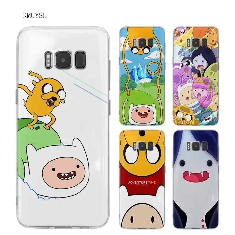 

KMUYSL Adventure Time with Finn and Jake TPU Transparent Soft Case Cover Shell Coque for Samsung Galaxy S9 S8 Plus S7 S6 Edge
