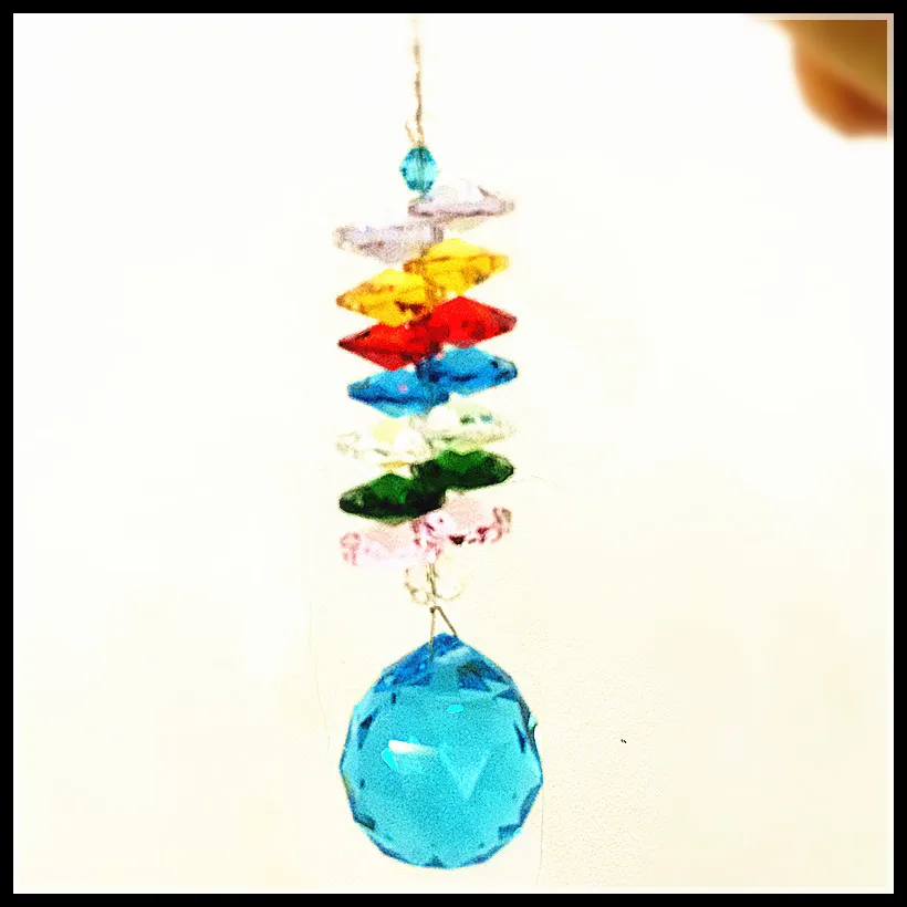 2pcs Aquamarine 30mm Crystal Hanging Drop DIY Sun-catcher Accessory for Chandelier Prism Ppendants Home Decoration | Лампы и освещение