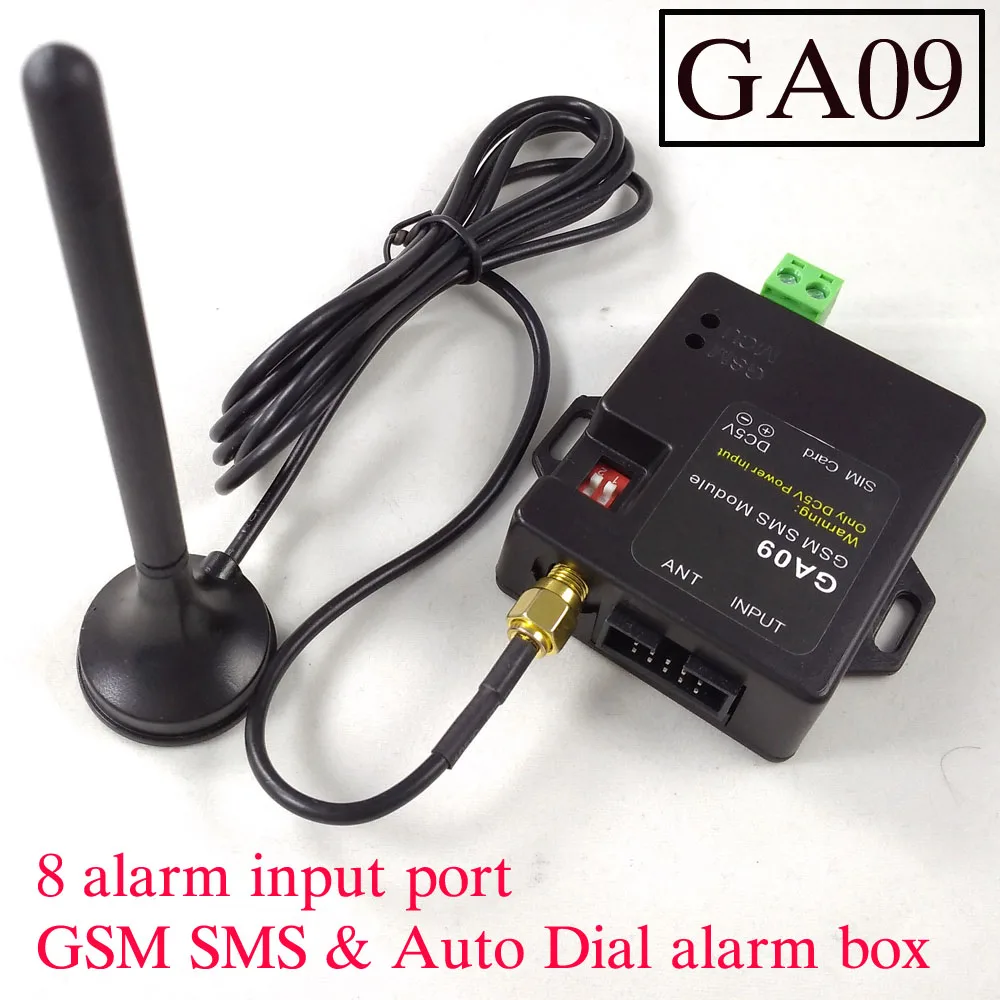 Бесплатная доставка 8 входов GA09 GSM Беспроводная сигнализация SMS