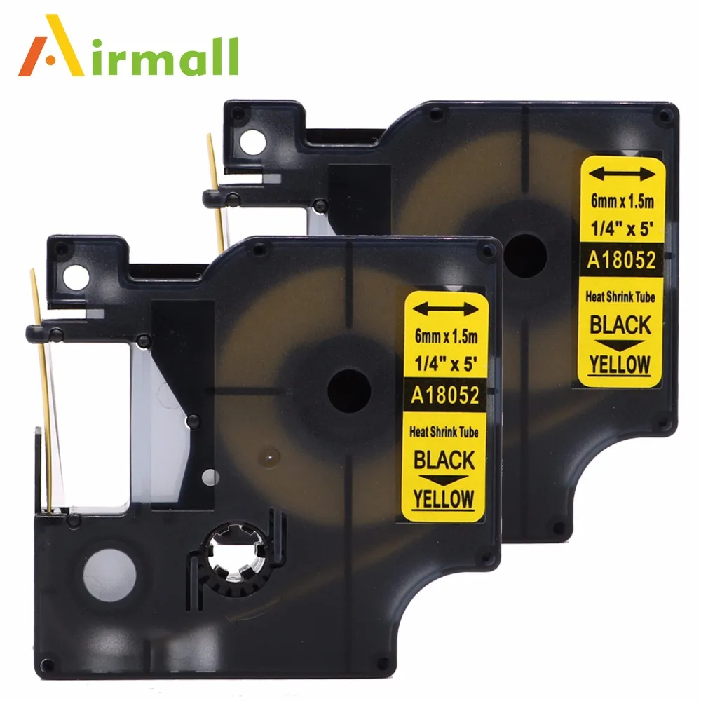 2 pcs 18052 Compatible DYMO Industrial Heat Shrink Tubes for DYMO