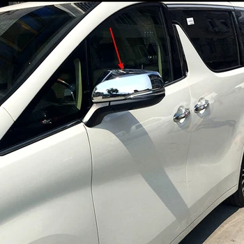 

For Toyota Alphard Vellfire 2015 2016 2017 ABS Chrome Door Rear View Mirror Cap Case Cover External Decoration 2Pcs/set