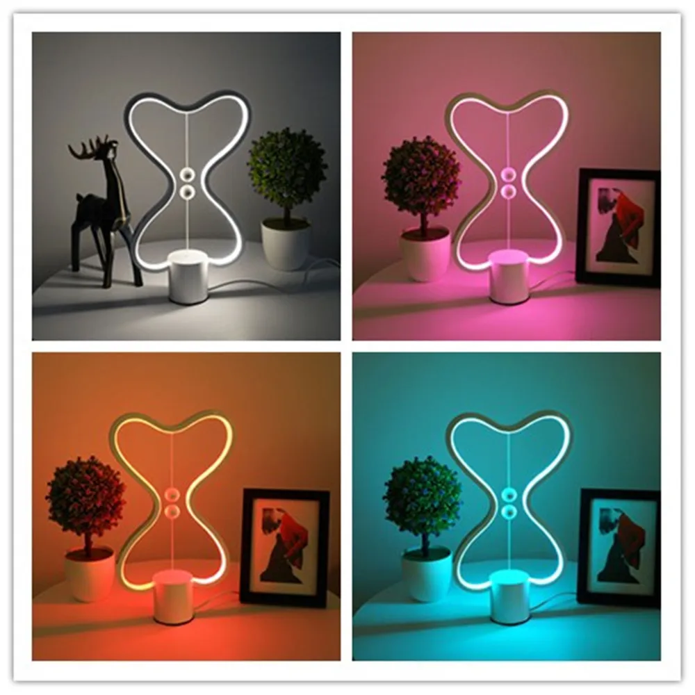 

HZFCEW 7 Color Changeable Heng Balance Lamp USB Powered home Decor Bedroom Office Kids lava lamp Christmas Gift Night lamp