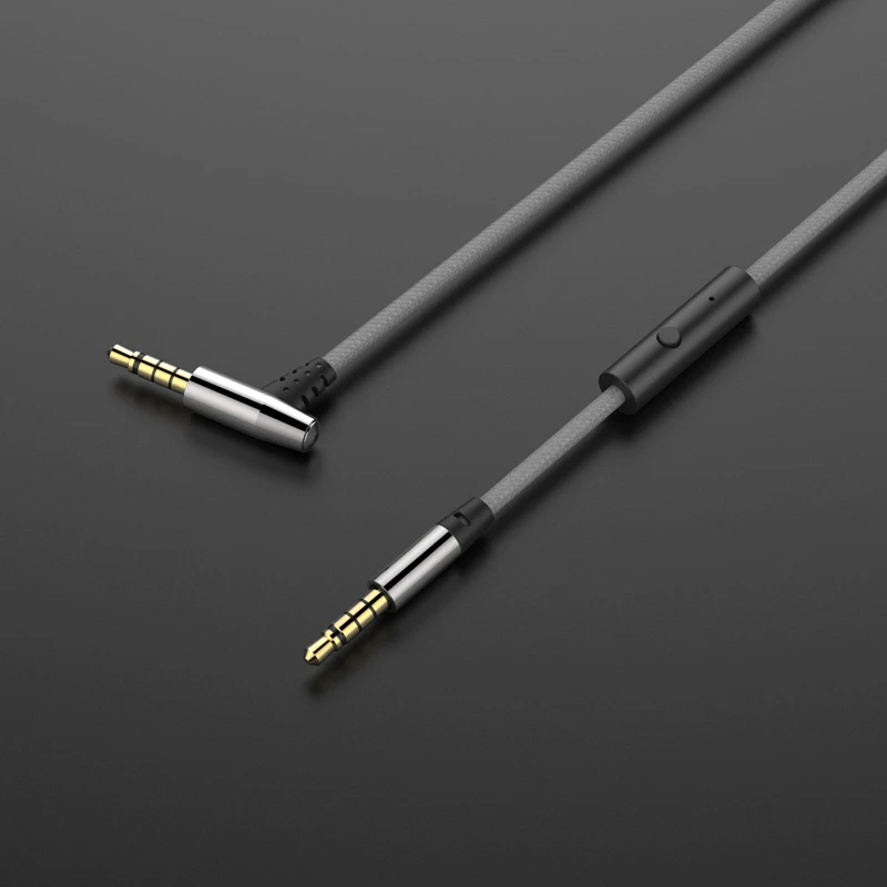 AECHEER 1M 3.5mm AUX Cable Male To Male Jack Audio Cable Cord w/ In-line Remote & Microphone For Headphones AECHEER 1M 3.5mm AUX Cable Male To Male Jack Audio Cable Cord w/ In-line Remote & Microphone For Headphones
