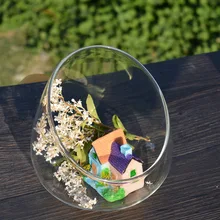 1 шт. 2 размера косой рот стеклянная бутылка мох мясистый микро экологический ландшафт микро бутылка для ландшафтного дизайна стеклянная ваза ремесла JY 1187