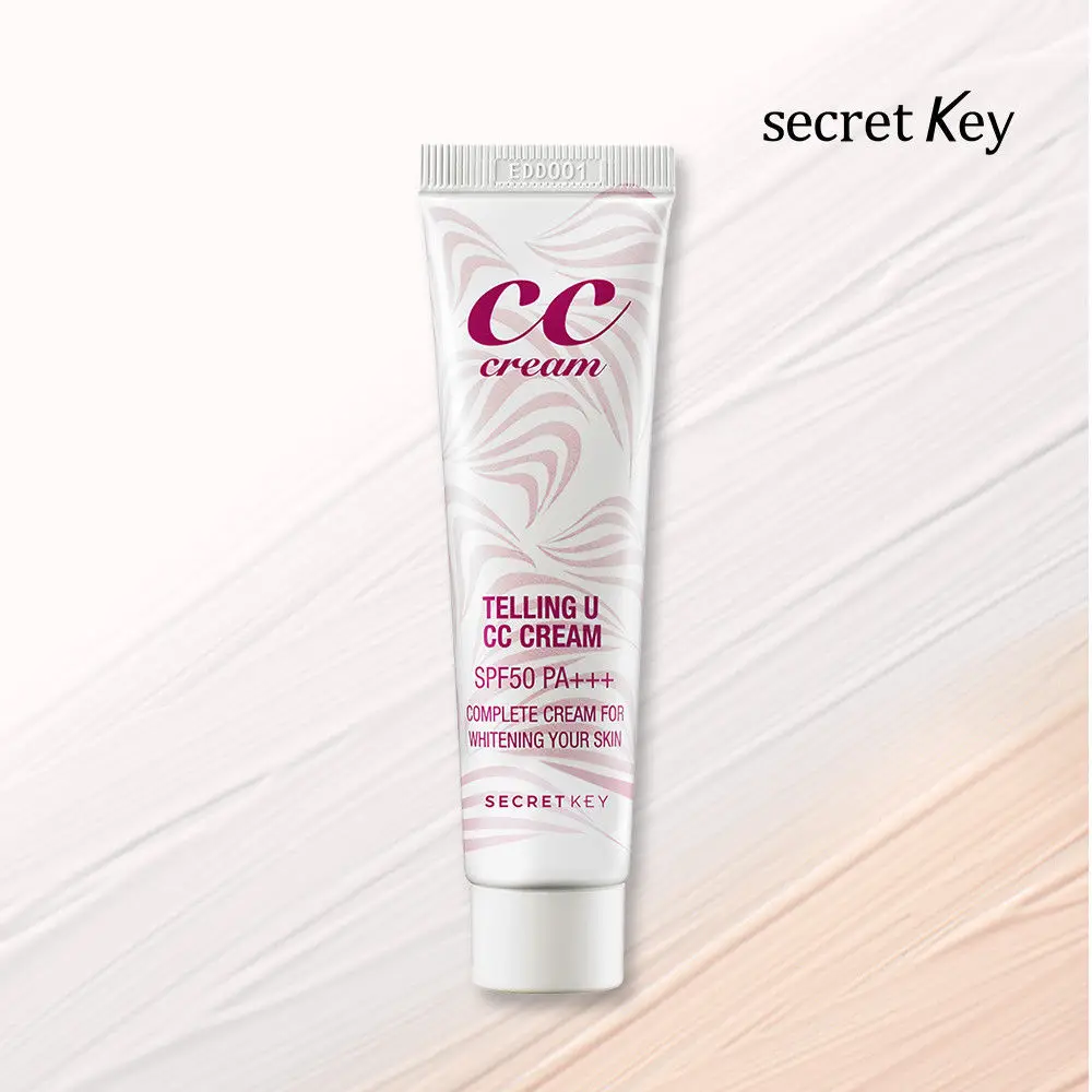 

SECRET KEY Telling U CC Cream SPF50/PA+++ 30ml BB CC Creams Natural Concealer Korean Cosmetics Secret Kiss Foundation Sun Cream