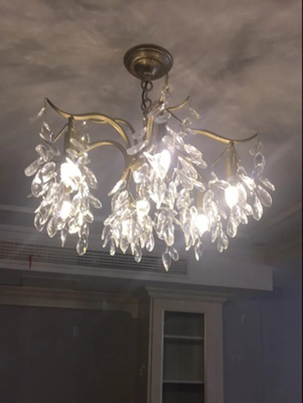 Дизайн роскошная хрустальная люстра Светодиодный светильник AC110V 220v lustre cristal столовая гостиная hanglamp