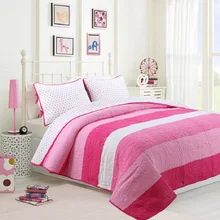 CHAUSUB качество выстиранное Хлопковое одеяло набор 3 шт. одеяло ed покрывало наволочка набор покрывал розовый девушки постельные принадлежности одеяло s