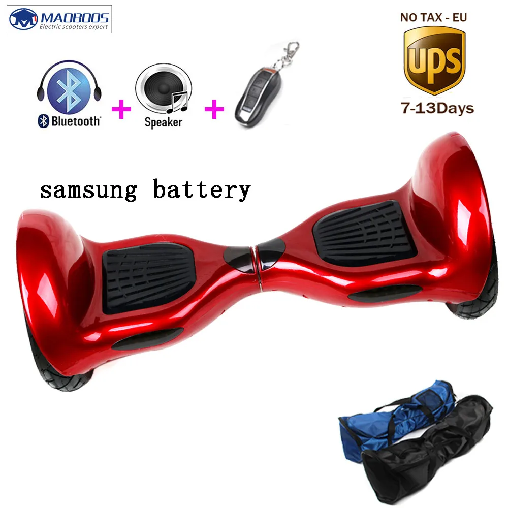Duty free Samsung battery 10 inch smart electric scooter 2 wheel self
