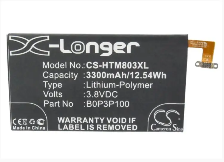 

Cameron Sino 3300mAh battery for HTC 803S 809d HTC0P3P7 HTC6600LVW One Max 8060 LTE T6 35H00211-00M B0P3B100 B0P3P100