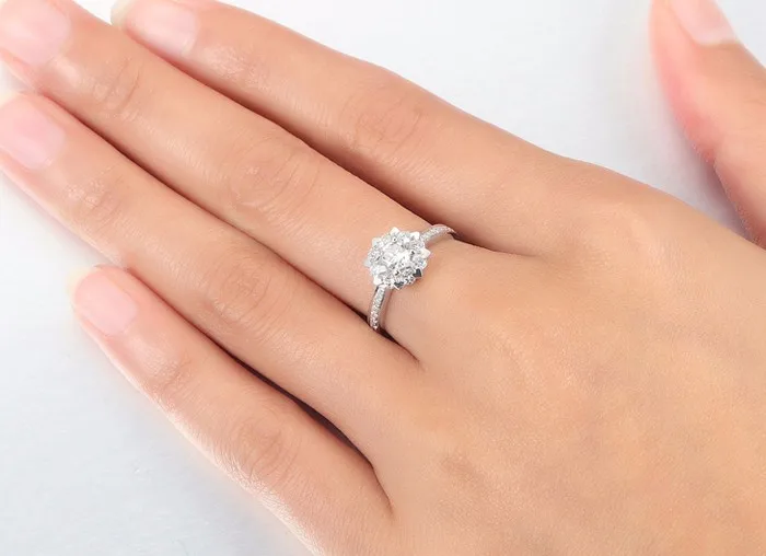 Женское Обручальное кольцо из серебра 925 пробы с фианитом|engagement ring|fashion engagement