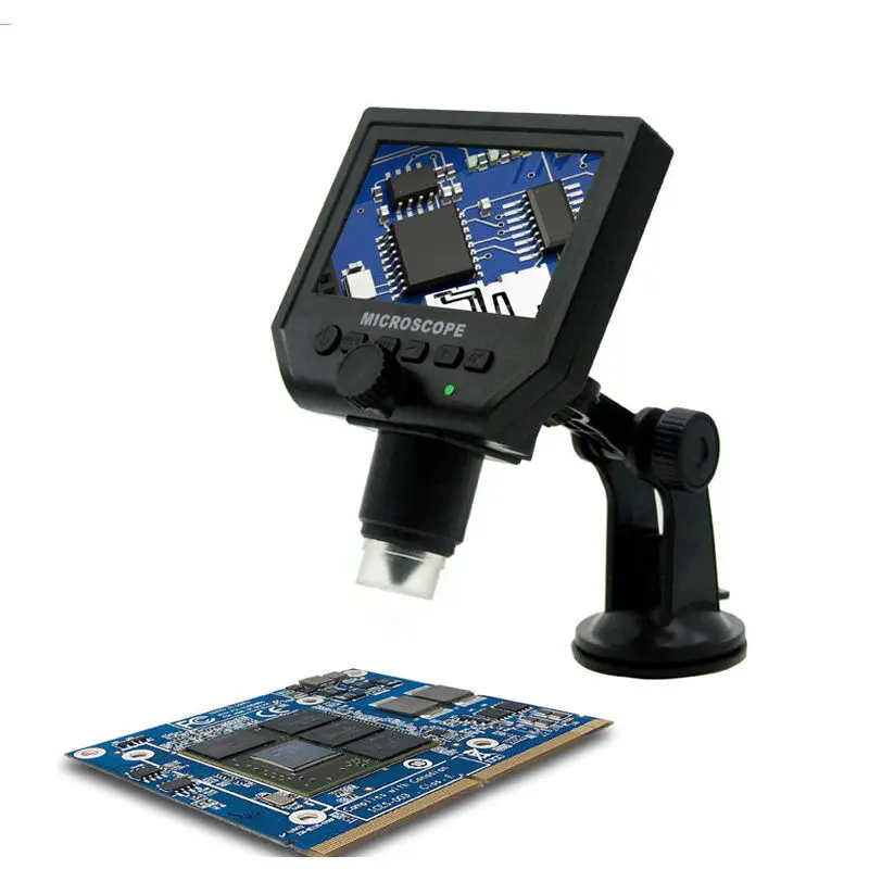

600x Digital Microscope 4.3" HD LCD 3.6MP USB Electronic Video Microscope Soldering Tool with Stent PCB Motherboard Repair Tool