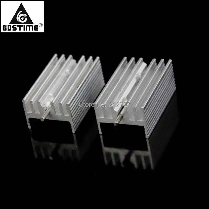 

100Pcs Gdstime TO220 Heatsink TO-220 Aluminium Heat Sink Transistor Radiator TO 220 21x15x11mm Silver