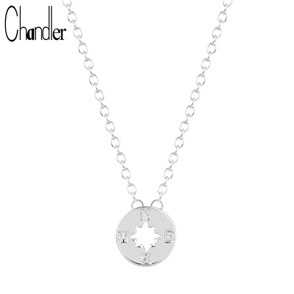 

Chandler 10pcs New Gold Silver Plated Antique Campass Necklace & Pendant For Women Gifts Compas Kompas Charm Nautical Colliers