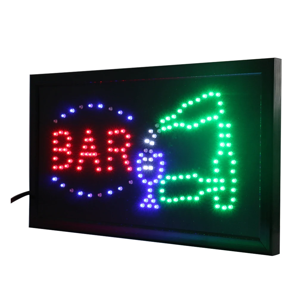 CHENXI Open Bar Led Neon Business Motion Light Sign On/off with Chain Led Sign Board 19*10 inch Indoor