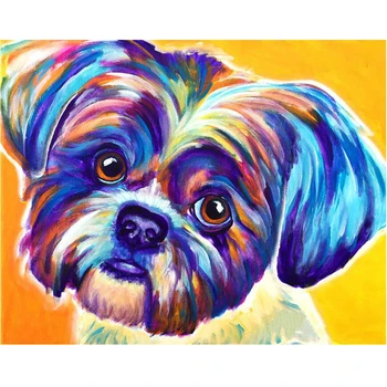 

Shih Tzu dog 5D Diy Diamond Painting full,Square,beads Embroidery,diamond,Diamond Mosaic,3D pictures,home Decoration JS3176