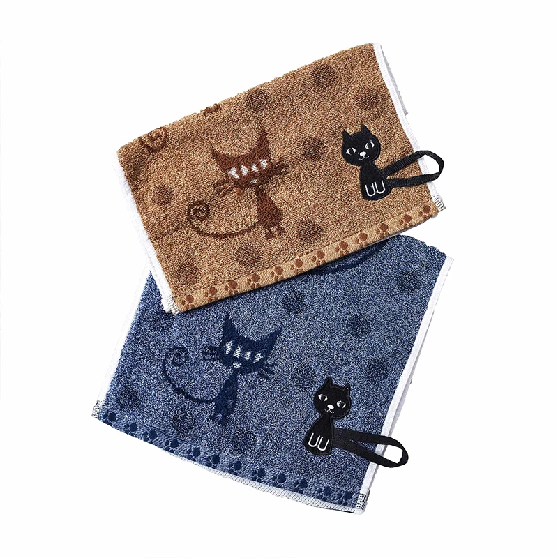 BEYOND Brand 1 Pc Cartoon Cat Hand Towel 26*50cm Lovely Kids Bathroom