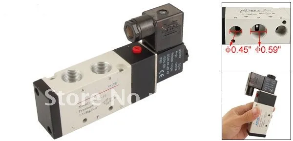 

Free Shipping AC 220V 5 Way Exhaust 1/4" Ports 3/8'' Solenoid Valve 4V310-10 Inner Guide Valves 5 pcs In 1 Lot