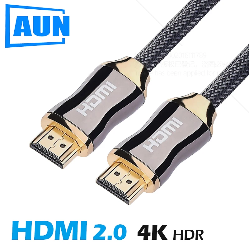 AUN Высокоскоростной HDMI кабель позолоченный 1 4 версия двойной магнит кольцо