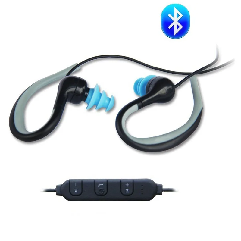 Ipx8 водонепроницаемый плавающий ming bluetooth наушники Беспроводная гарнитура BT с микрофоном спортивный нашейный кабель управления ушные крючки плавающие наушники
