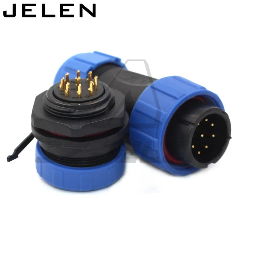

SP21 Waterproof IP68 Connector9 Pin In-line Cable SP2110 socket plug waterproof power connector