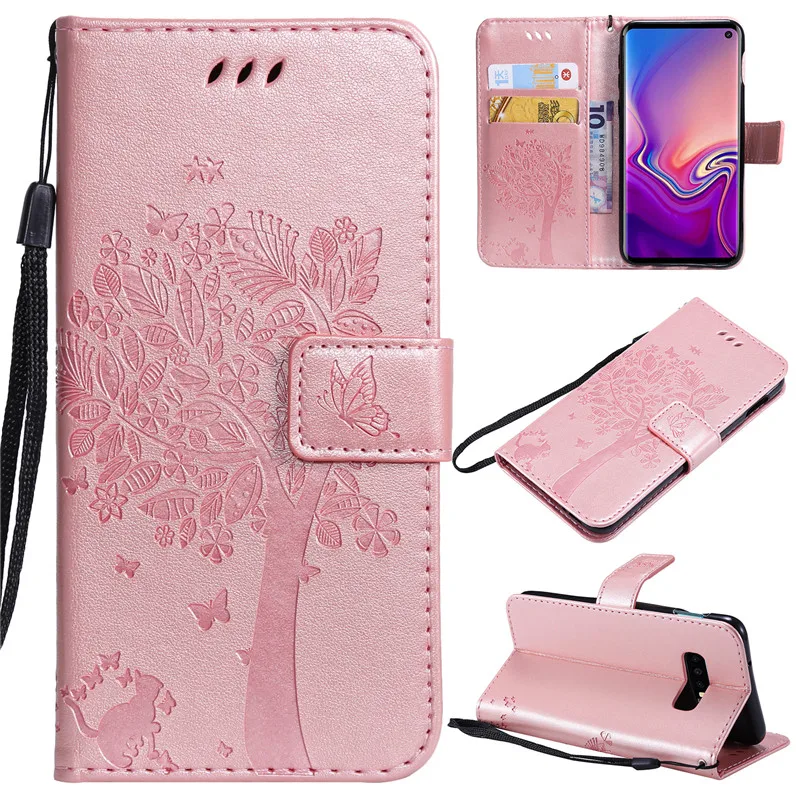 3D тиснением для samsung Galaxy S10 S10Lite S10Plus Чехол книжка с функцией кошелька чехол