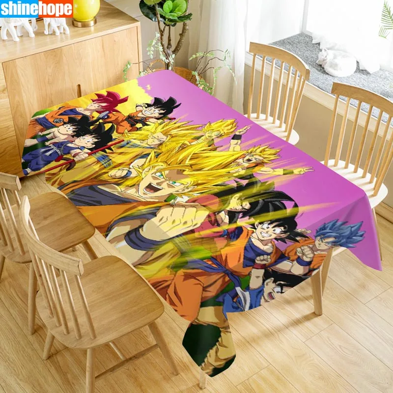  Dragon Ball Z Tablecloth Cloth Thicken Oxford Rectangular Table Cloth for Wedding Customizable size