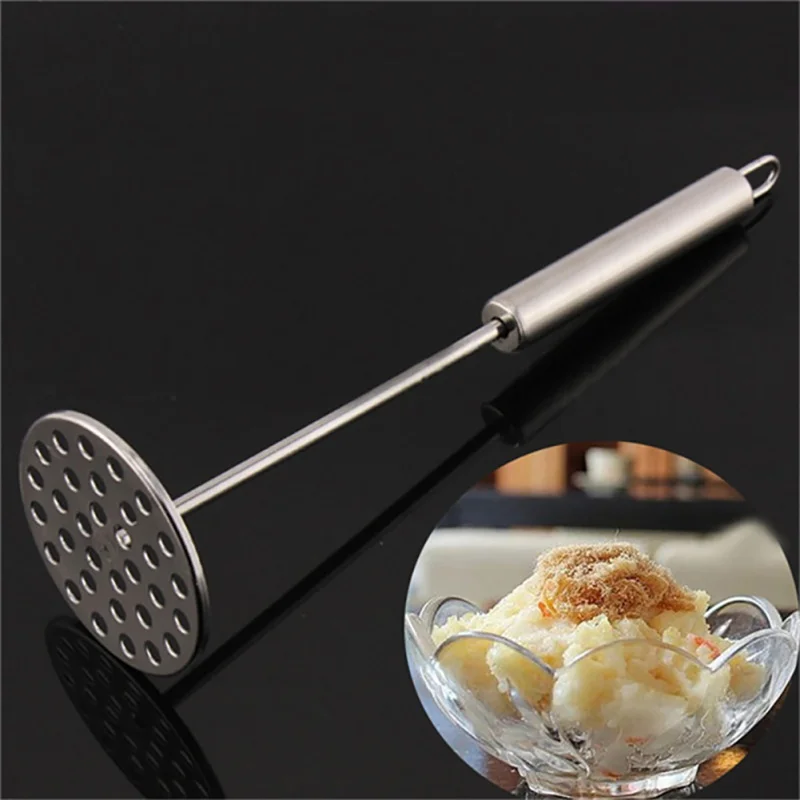 

Potato Masher With Broad Mashing Plate For Smooth Mashed Potatoes Fruit Vegetable Tools Press Crusher Pusher