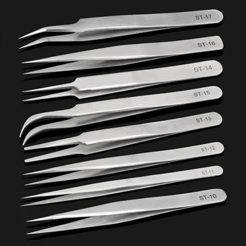 

Repair Tool Stainless Steel Tweezers Electronics Anti-static Tweezers Set For False Eyelash Forceps Precision Watchmaker