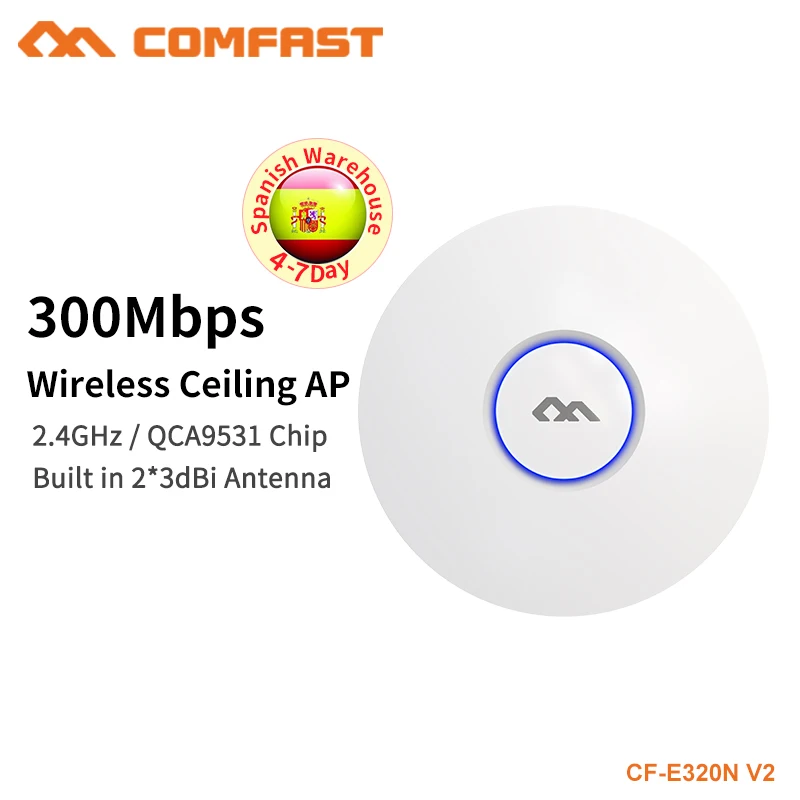 COMFAST wireless Ap 300Mbps Ceiling AP 802.11b/g/n wifi router Indoor AP for big area wifi coverage Access Point AP CF-E320N-V2 COMFAST wireless Ap 300Mbps Ceiling AP 802.11b/g/n wifi router Indoor AP for big area wifi coverage Access Point AP CF-E320N-V2