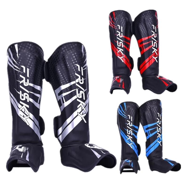 

MMA Boxing Shin Guard Instep Leg Protector Pads PU Leather Thicken Kick Foot Muay Thai Sanda Training Ankle Support Leg Warmers