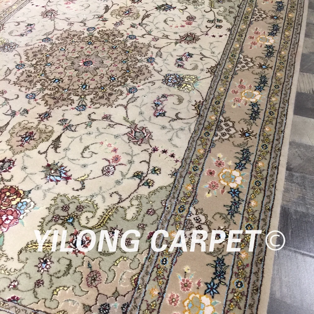 Yilong 4 'x 6' Шерстяной Шелковый персидский ковер с ручками прочный китайский