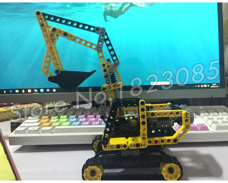 286pcs Technic Advanced Excavator Loader Engineering Truck 3359 фигурки строительные блоки игрушки Educaitonal