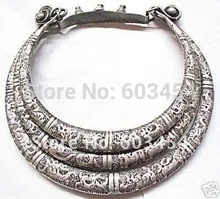 Wholesale Cheap Excelente collar de plata 3row Tibet Silver Miao silver necklace/ Shipping