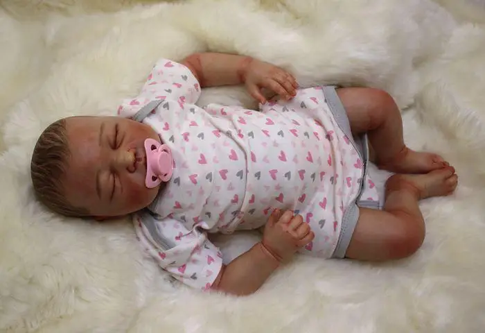 Ребенок присутствует кукла Bebe для девочек 20 &quotReborn Baby спальный куклы