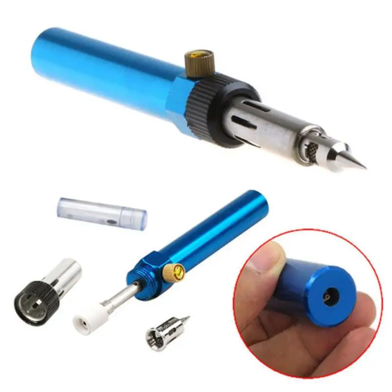 1set Mini Butane Gas Torch Cordless Solder Iron Pen Gun Welding Soldering Kit New