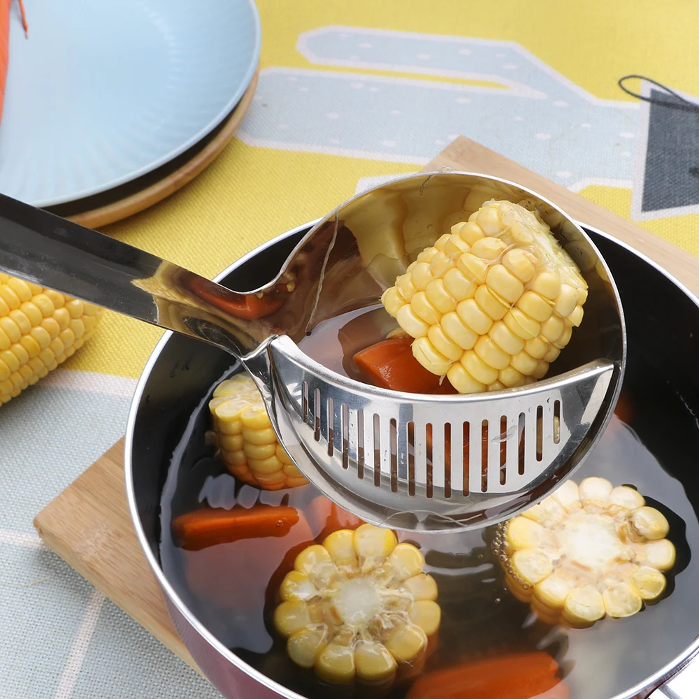 

NICEYARD 2 in 1 Stainless Steel Soup Spoon With Filter Colander Scoop Long Handle Spoon Kitchen Accessories Cooking Tools