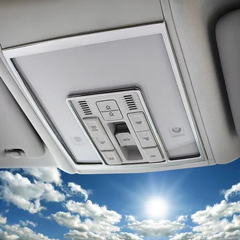 

Stainless steel For Teramont Atlas 2017 2018 Car front reading Lampshade panel Cover Trim