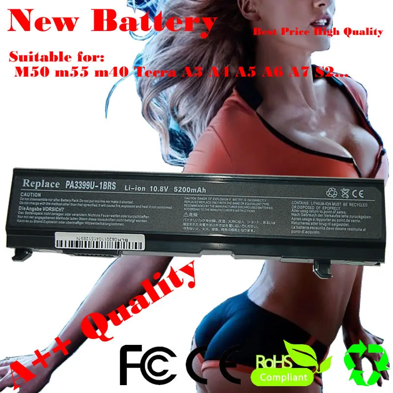 

5200mah Laptop Battery For toshiba Satellite Pro A100 Satellite Pro M50 m55 m40 Tecra A3 A4 A5 A6 A7 S2 VX/670 VX/670LS
