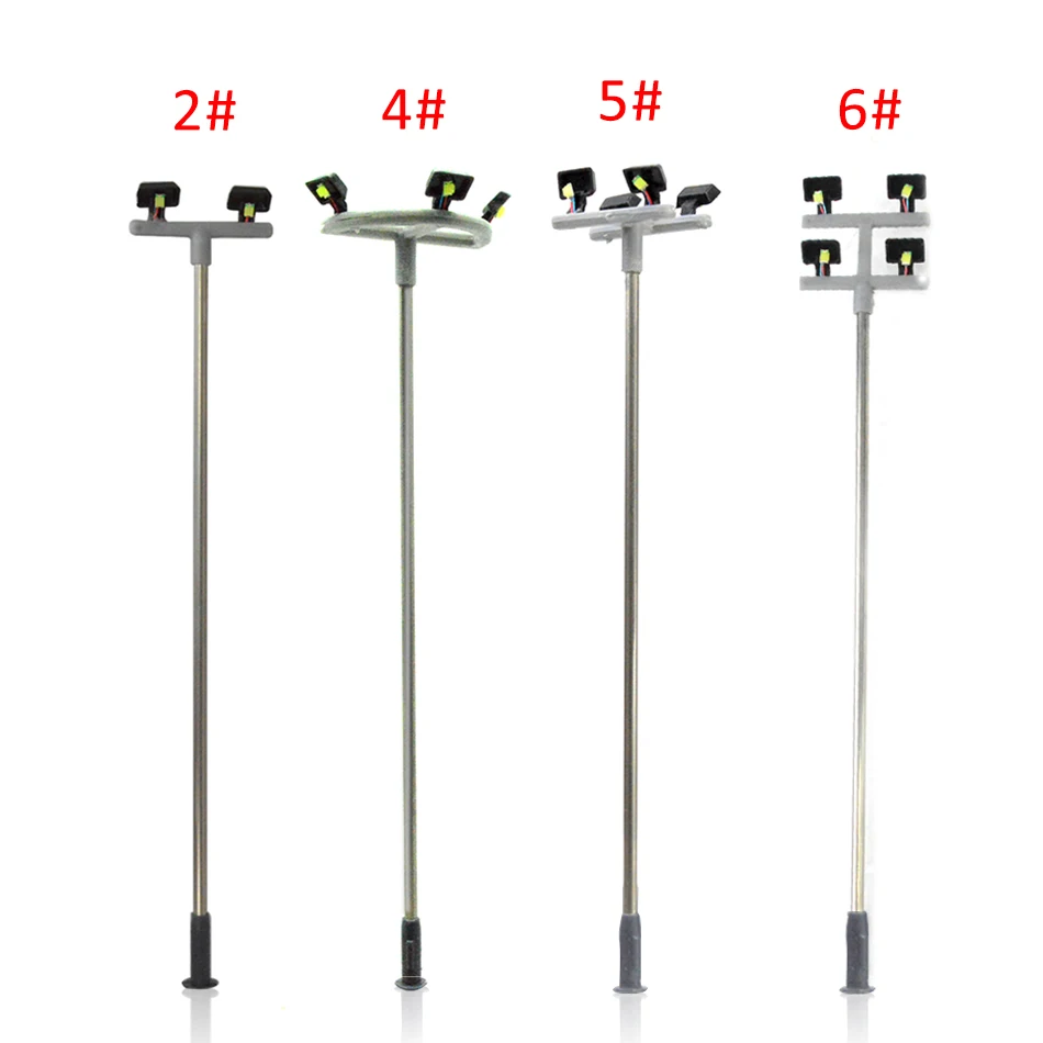 10 шт. модель садовых ламп HO Масштаб 1: 87/100 квадратный уличный ...