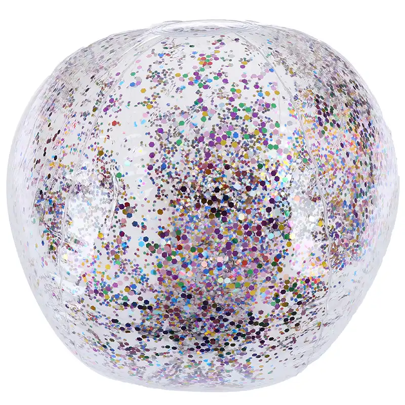 beach ball with glitter inside