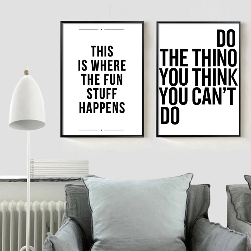 

Motivational Quotes Posters Prints Inspirational Hand Drawn Quote Canvas Painting Office Wall Art Modern Home Living Room Decor