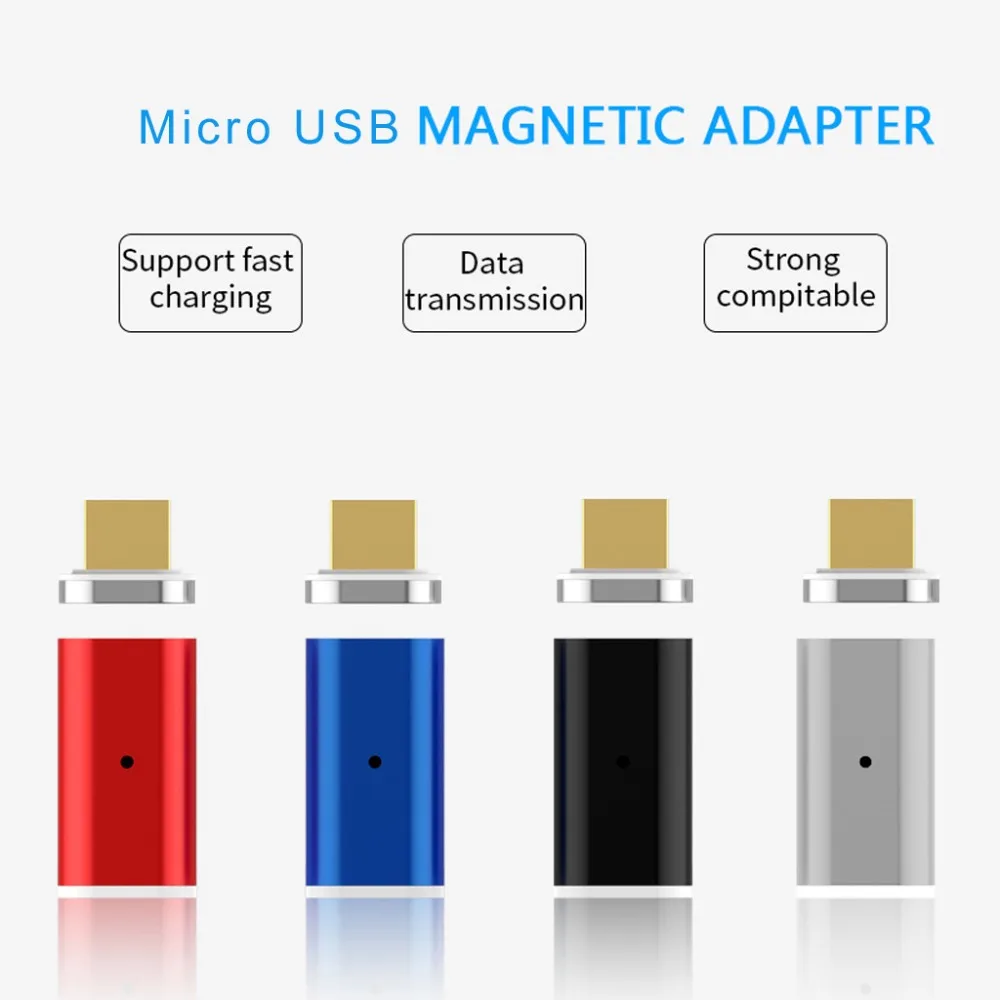 Магнитный Micro USB Женский со штепселем, для передачи данных и подзарядки конвертер адаптер для samsung Huawei Xiaomi HTC Android смартфон планшет
