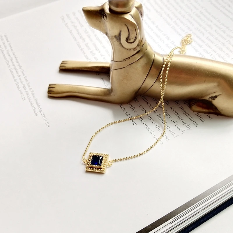 LouLeur, серебро 925 пробы, квадратное циркониевое колье, ожерелье, Золотая Мода, дикая короткая ключичная цепь, циркониевая подвеска, ожерелье, подарок
