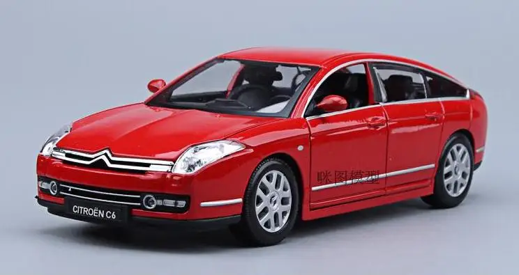 1:18 передовые модели автомобилей из сплава, высокая имитация Citroen C6, металлические Литые 4 двери, Коллекция игрушечных автомобилей