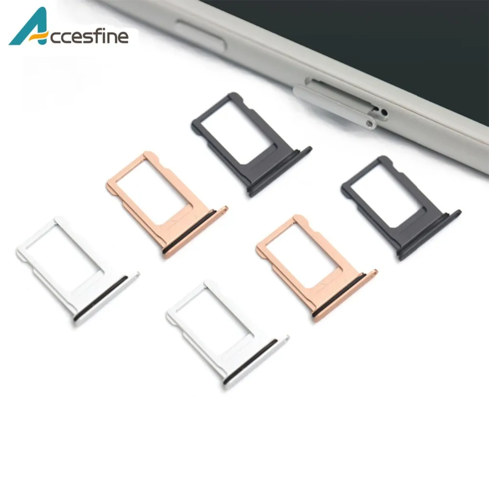 10PCS New SIM Card Tray Slot Holder for iPhone 8 Plus X 8P 8G SIM Card Adapter Replacement Parts ...