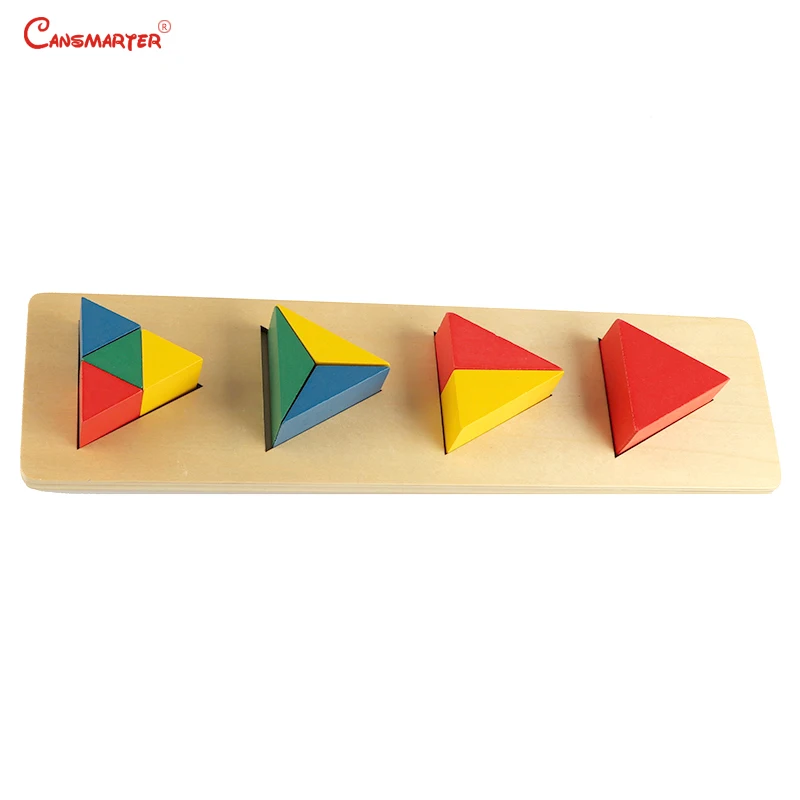 Multiple Blocks Geometric Shape Sensory Math Toys Brain Teaser Colorful Jigsaw Wooden Blocks Educational Toy Montessori LT025-4